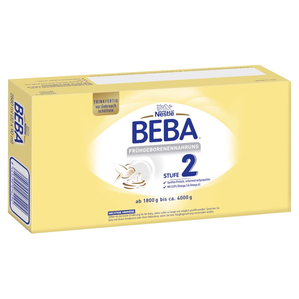 Nestle BEBA FRÜHGEBORENENNAHRUNG STUFE 2 32X90 ml Flüssigkeit