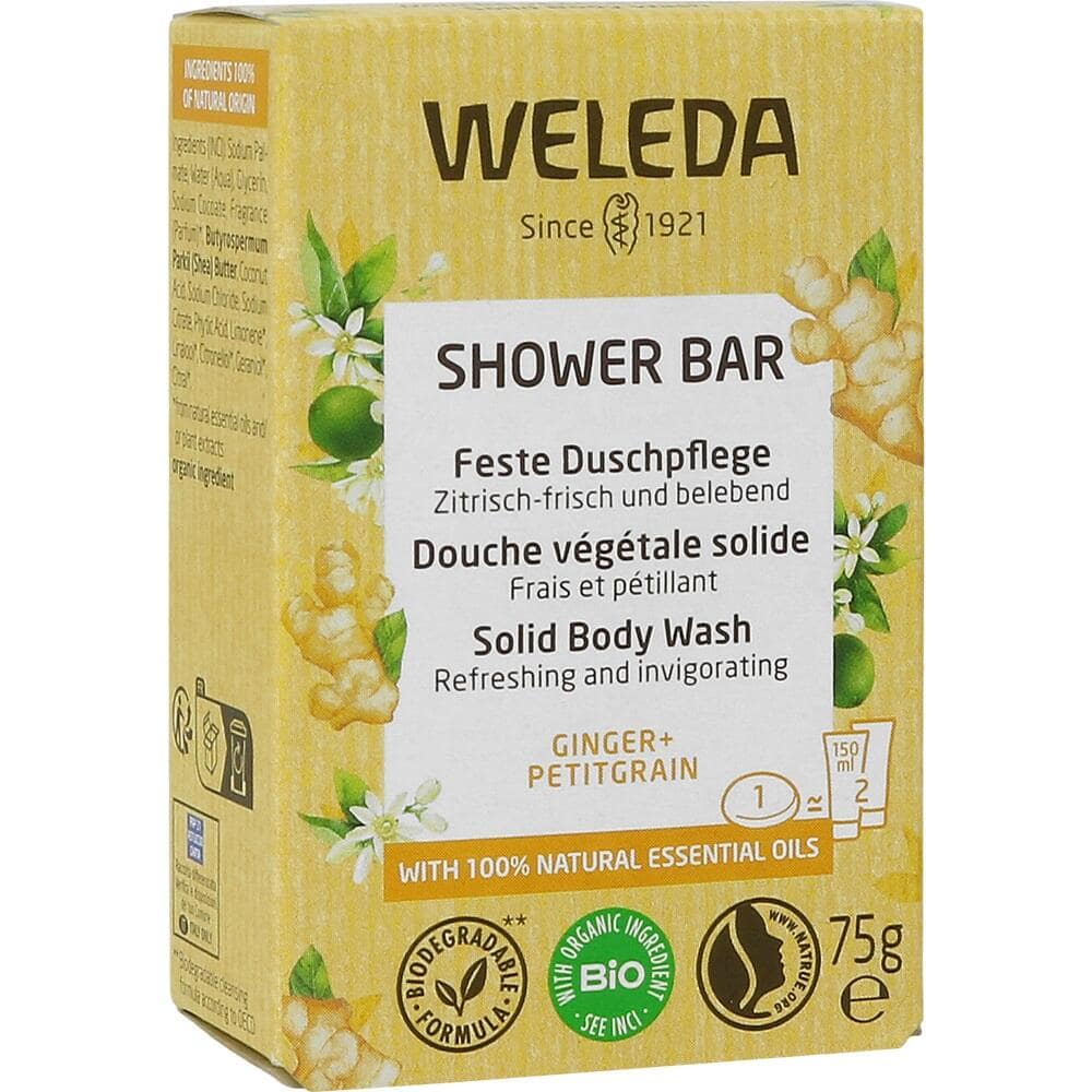 Weleda Feste Duschpflege Ingwer + Petitgrain 75 g