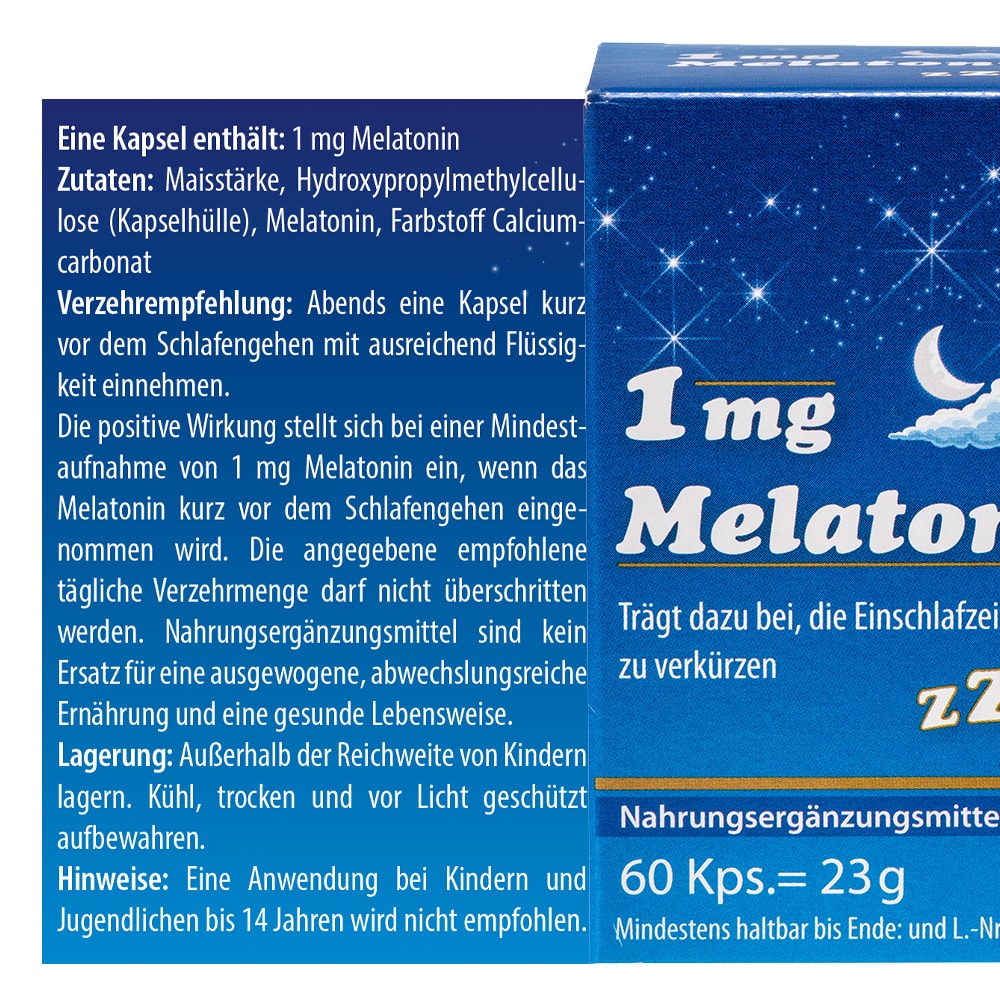 Melatonin 1mg Kapseln 60 St Kapseln