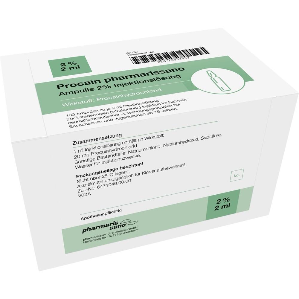 Procain pharmarissano Ampulle 2% Injektionslös. 100X2 ml Injektionslösung