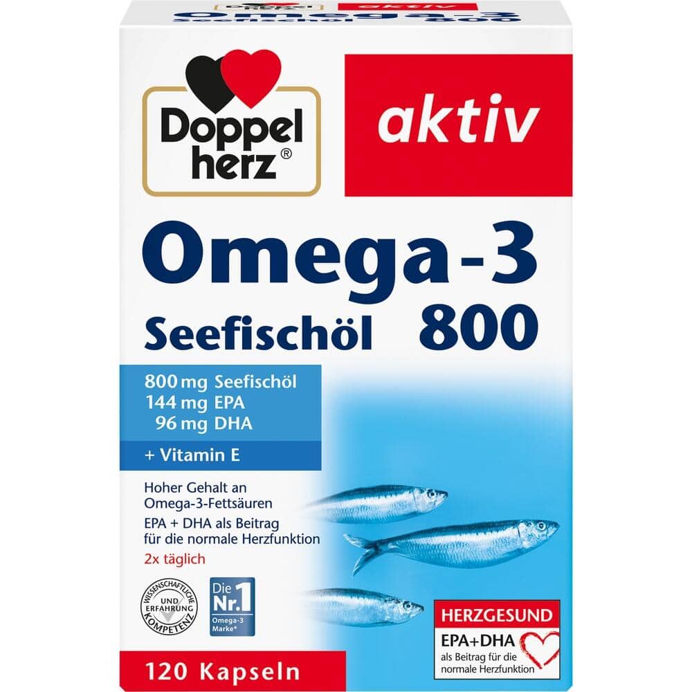 Doppelherz aktiv Omega-3 800 Seefischöl 120 St Kapseln