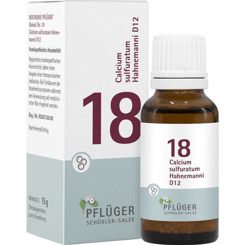 Schüßler-Salz Nr. 18 Calcium sulfuratum D12 15 g Globuli