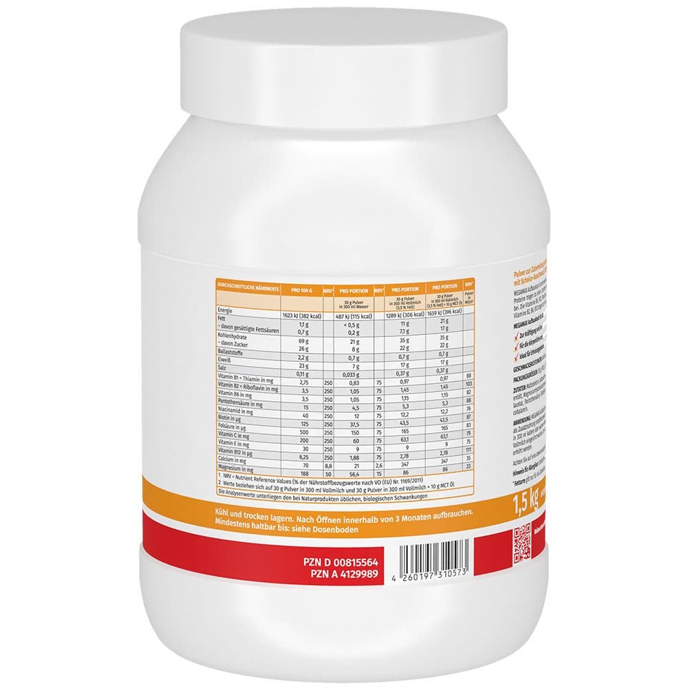 MEGAMAX Aufbaukost Schoko Pulver 1.5 kg Pulver