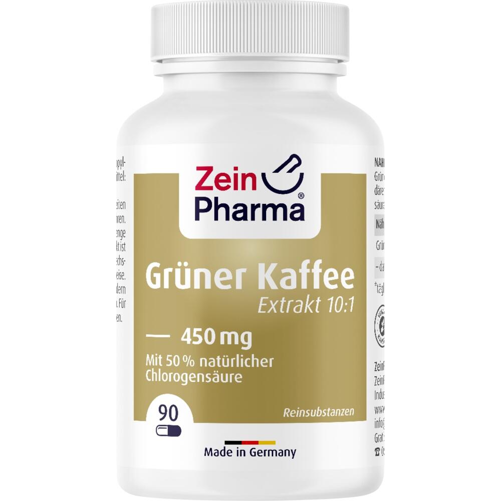 Zein Pharma Grüner Kaffee Extrakt 10:1 450 mg 90 St Kapseln