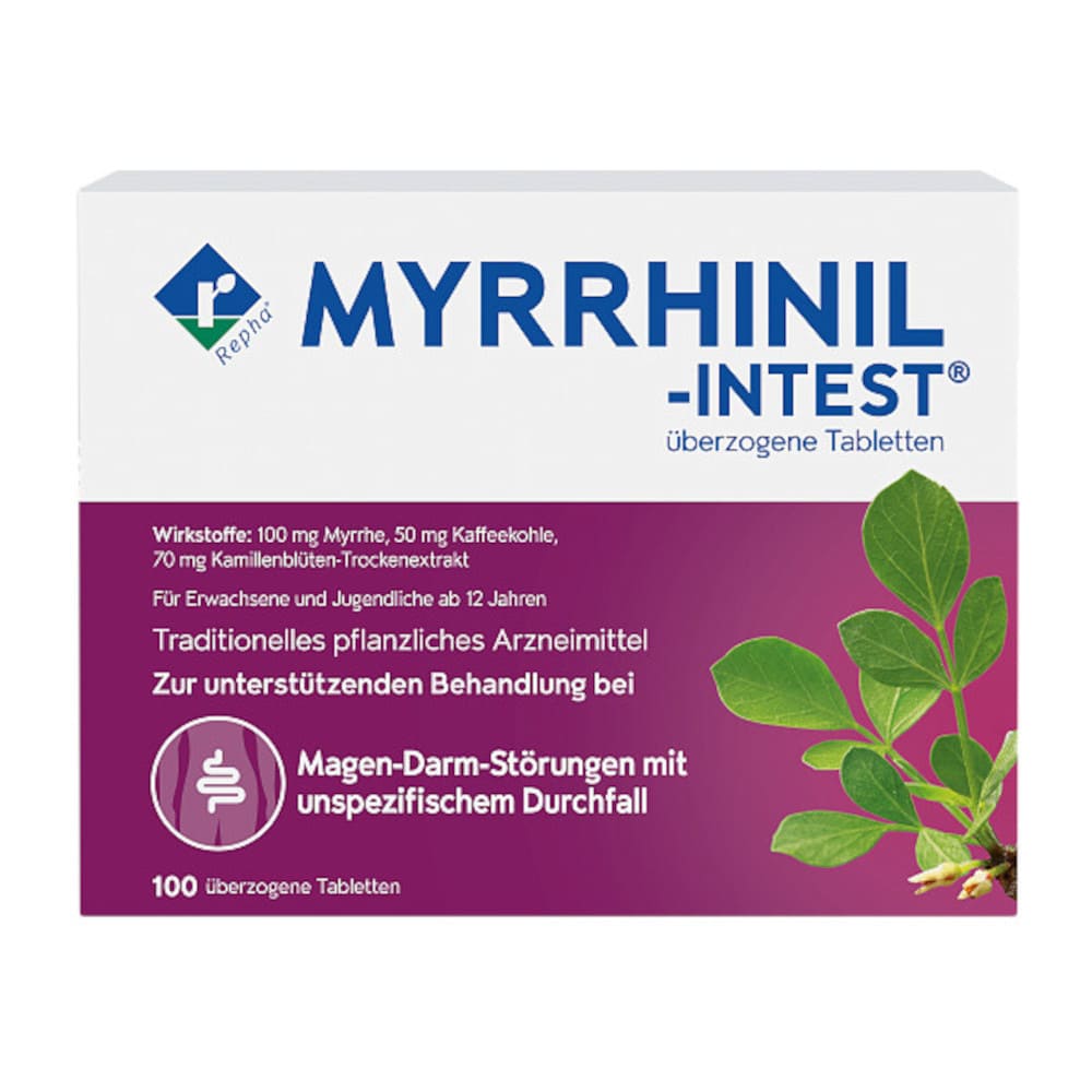 MYRRHINIL-INTEST 100 St Überzogene Tabletten
