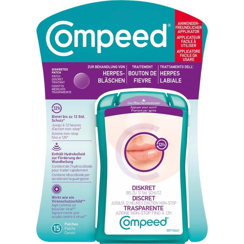 Compeed HERPES Patches DISCRET mit APPLIKATOR 15 St Pflaster