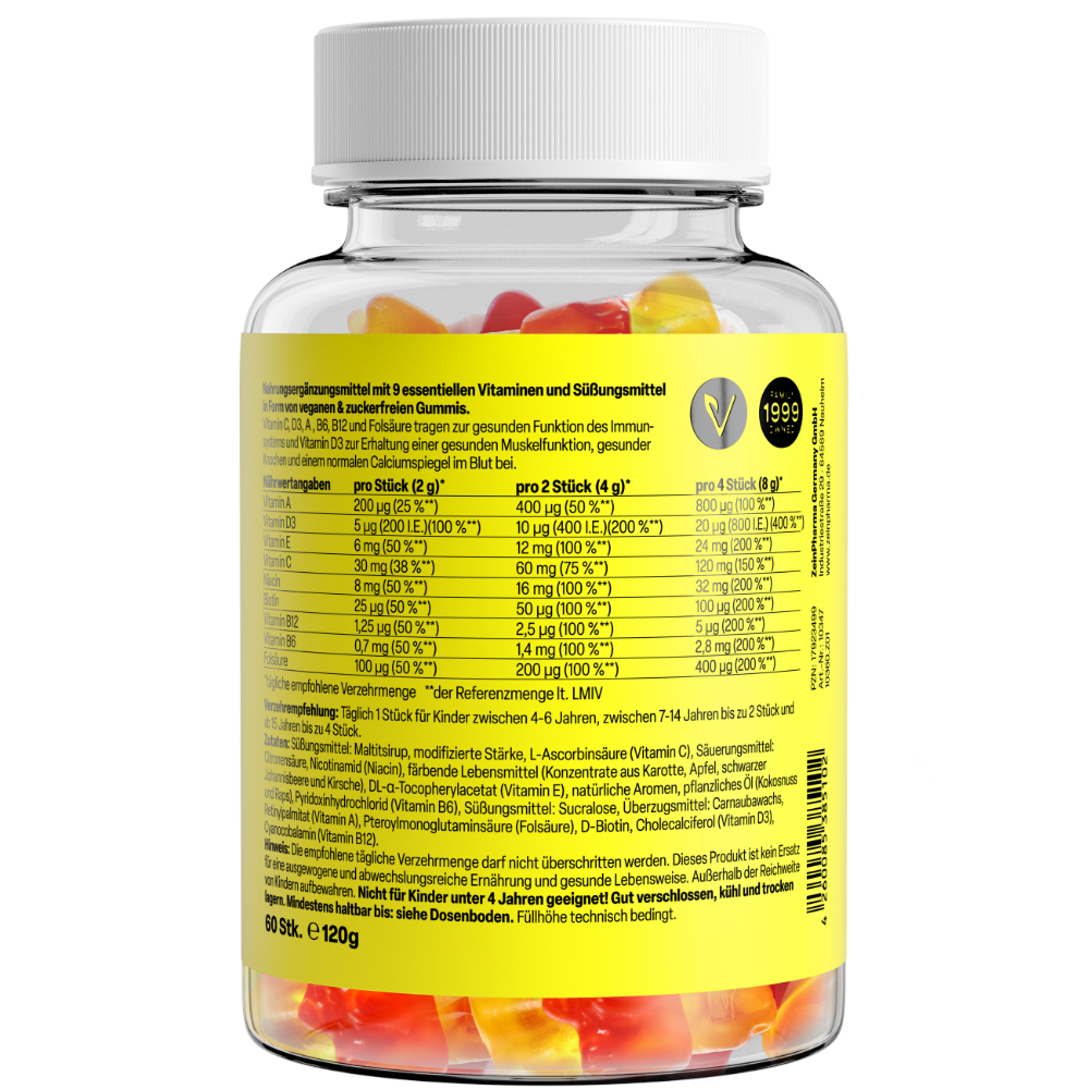 Zein Pharma Family Multivitamin Fruchtgummis 60 St Kaudragees