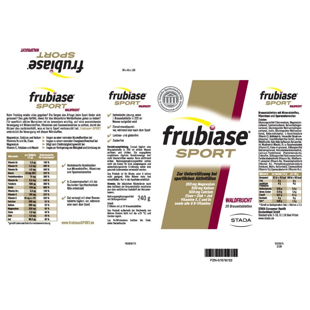 FRUBIASE SPORT Waldfrucht  20 St Brausetabletten
