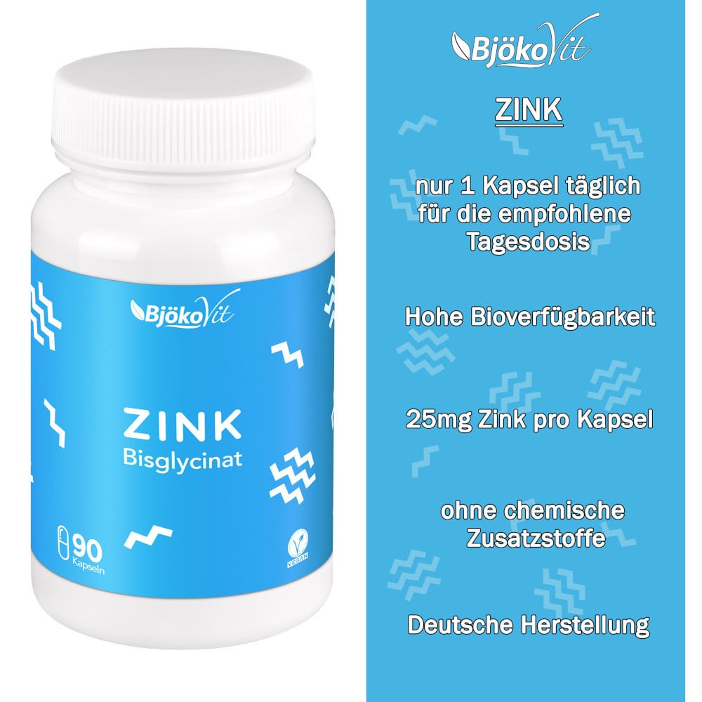 ZINK BISGLYCINAT 25MG VEGA 90 St Kapseln