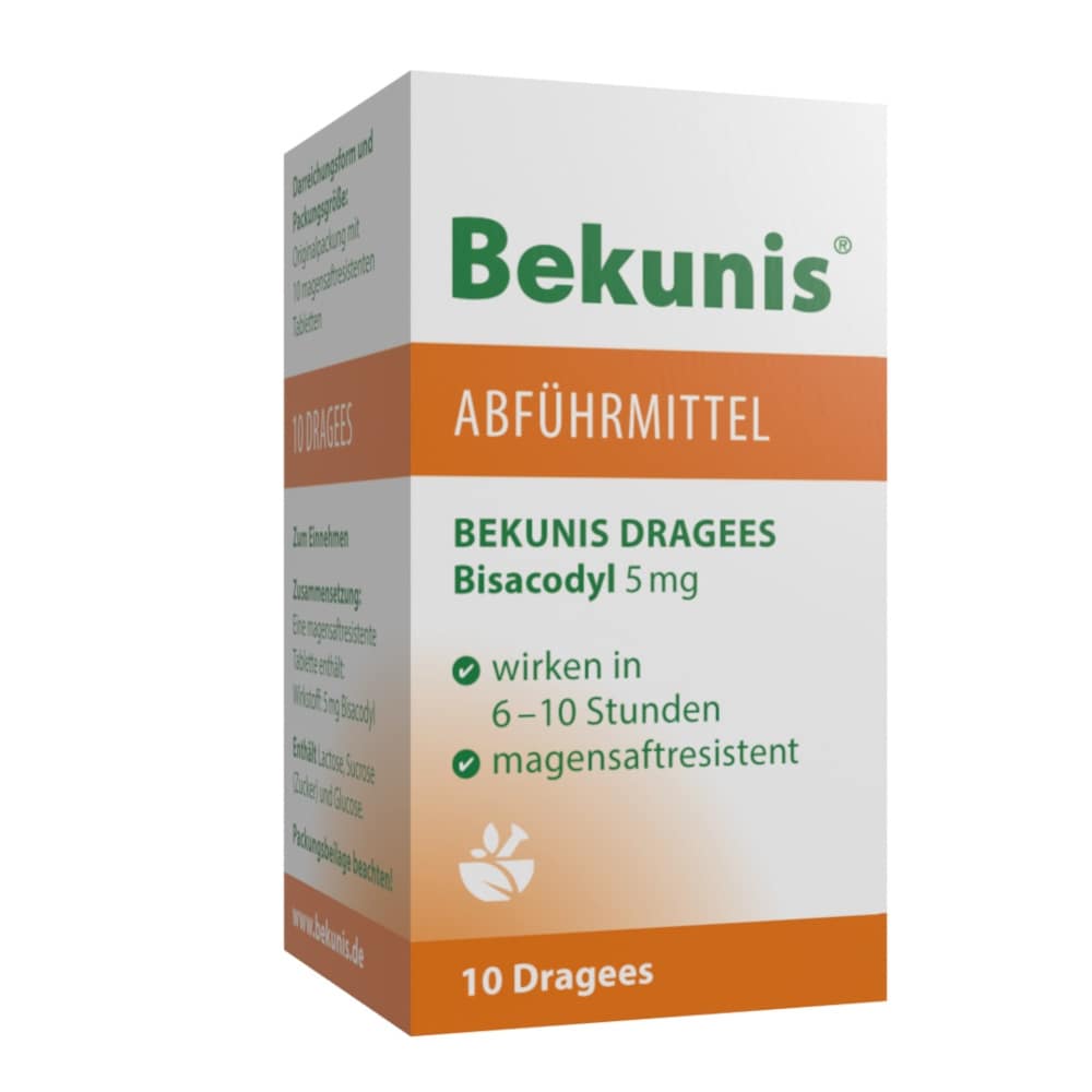 Bekunis Dragees Bisacodyl 5mg 10 St Tabletten magensaftresistent