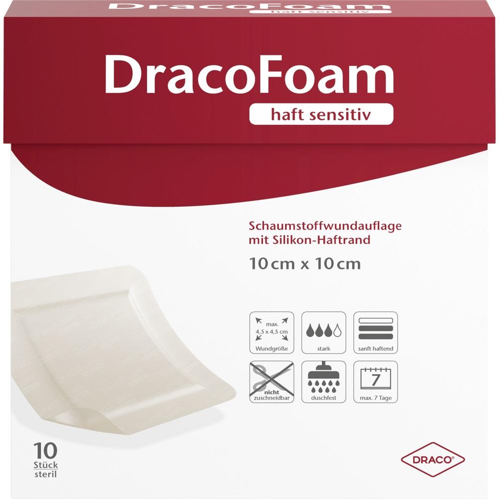 DRACOFOAM Haft sensitiv Schaumst.Wund.10x10 cm 10 St Verband