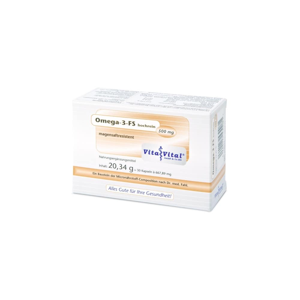 Omega-3-FS hochrein 500mg 30 St Kapseln magensaftresistent