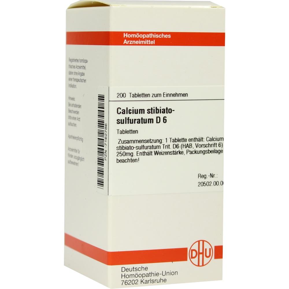 CALCIUM STIBIATO sulfuratum D 6 Tabletten 200 St Tabletten