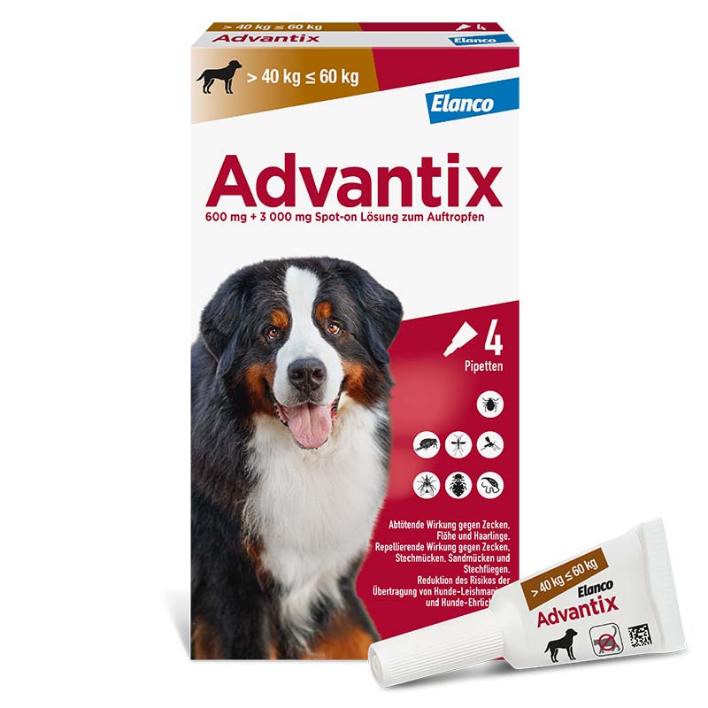 ADVANTIX SPOT-ON HUND 40-60KG 4X6.0 ml Lösung