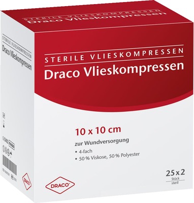 VLIESSTOFF-KOMPRESSEN 10x10 cm steril 4fach 25X2 St Kompressen 25X2 St