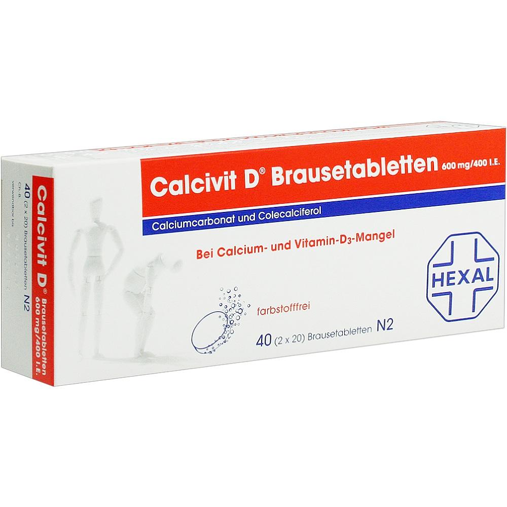 Calcivit D 600mg/400 I.E. 40 St Brausetabletten