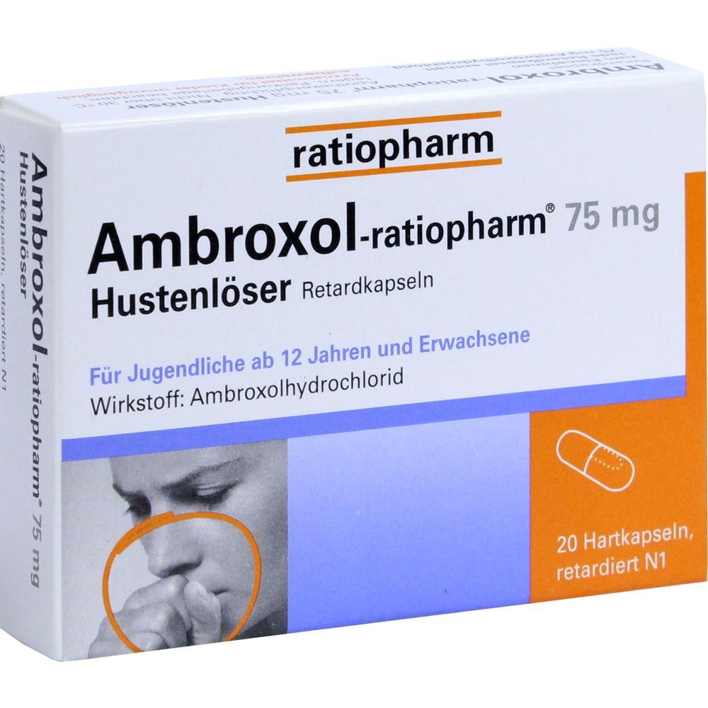 Ambroxol-ratiopharm 75mg Hustenlöser 20 St Retard-Kapseln