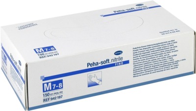 Peha-soft nitrile FINO Untersuchungshandschuhe unsteril puderfrei Größe M 150 St Handschuhe