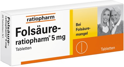 Folsäure Ratiopharm 5 mg  50 St Tabletten