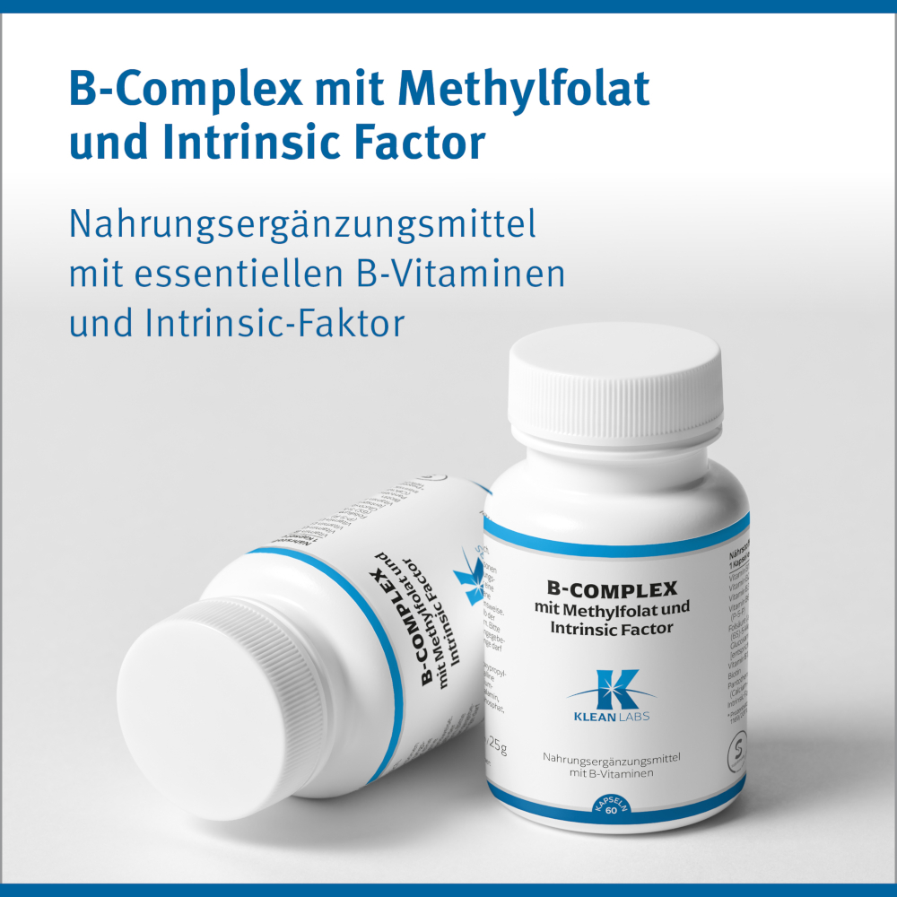 KLEAN LABS B-COMPLEX mit Methylfolat und Intrinsic Factor 60 St Kapseln