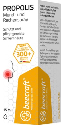 beecraft PROPOLIS BIO Mund- und Rachenspray 15 ml Spray