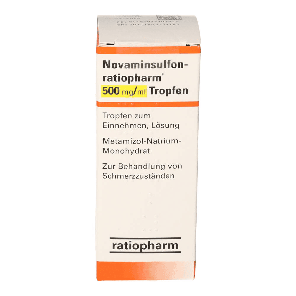 Novaminsulfon-ratiopharm 500mg/ml 100 ml Tropfen zum Einnehmen