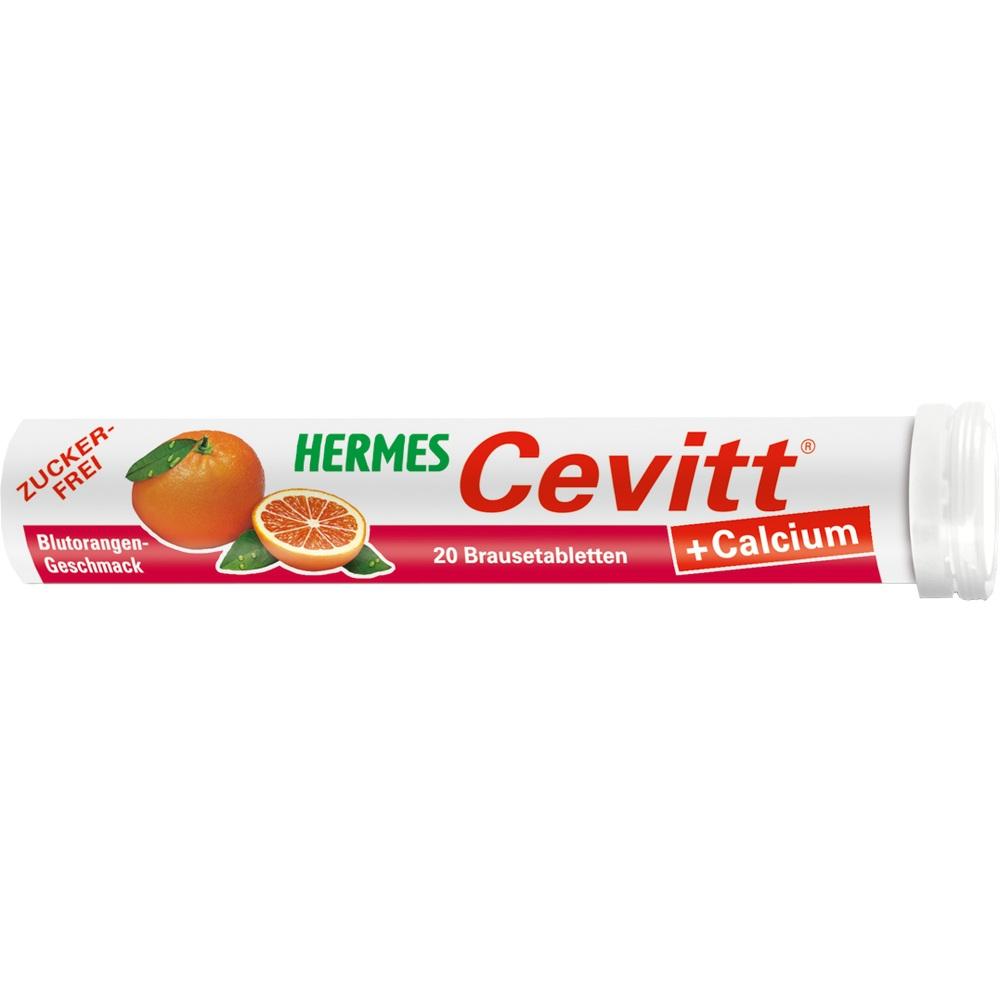 HERMES Cevitt+Calcium Blutorange Brausetabletten 20 St Brausetabletten
