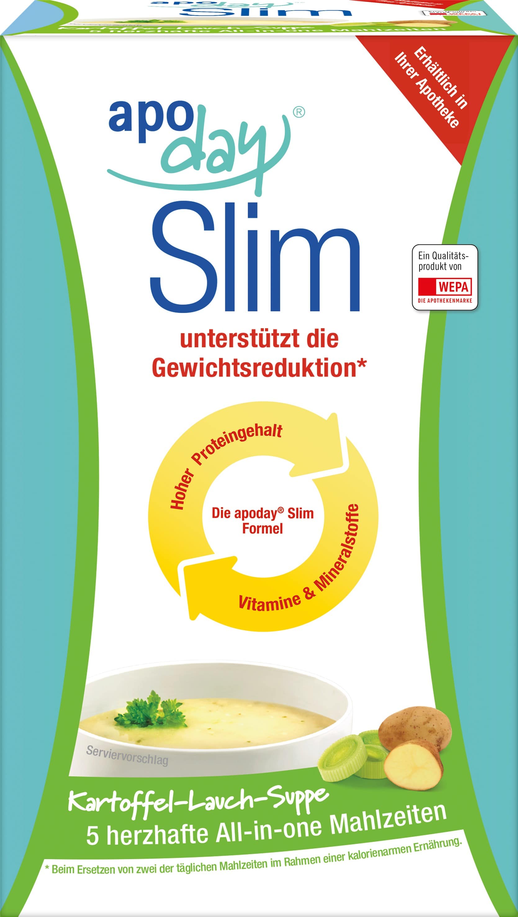 APODAY Kartoffel-Lauch Slim Pulver 5X60 g Pulver
