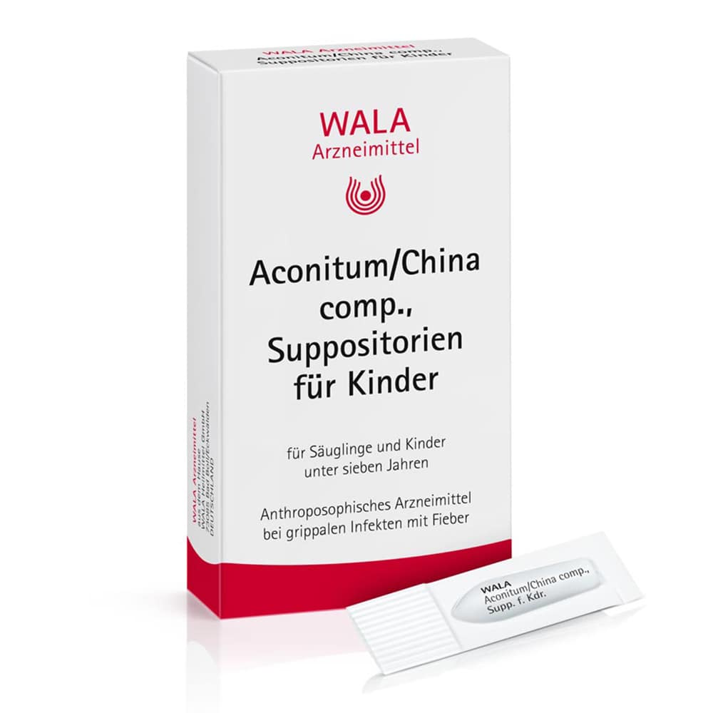 WALA Aconitum/China comp., Suppositorien für Kinder 10X1 g Kinder-Suppositorien