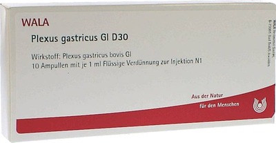 WALA Plexus gastricus Gl D30 Ampullen 10X1 ml Ampullen