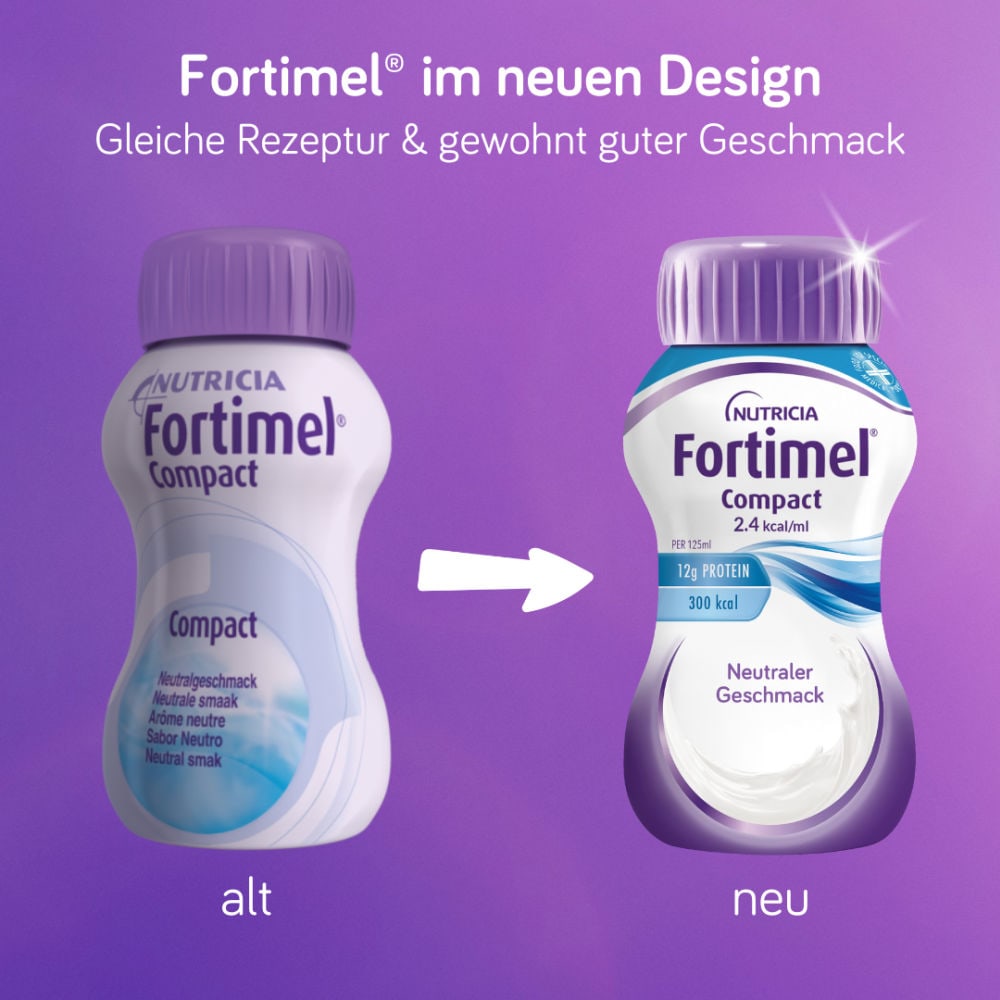 Fortimel Compact 2.4 Trinknahrung Neutral 4X125 ml Flüssigkeit