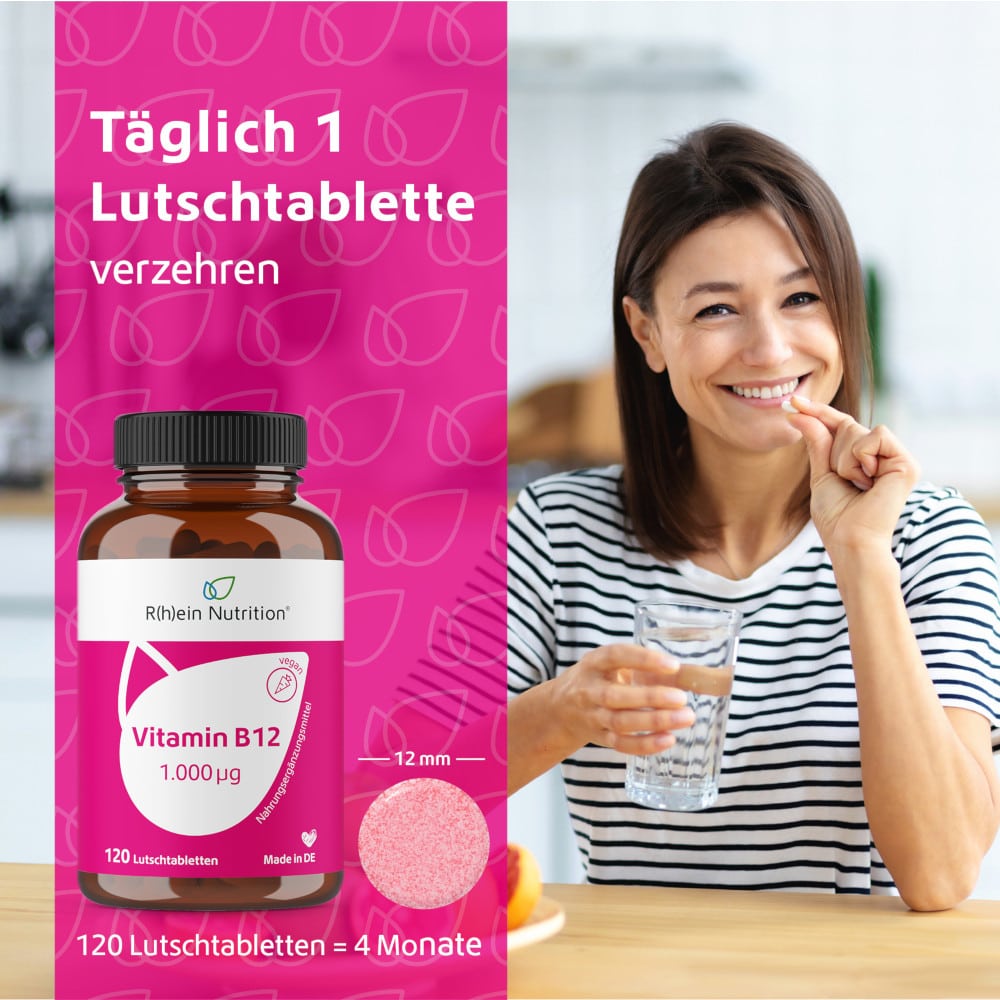 R(h)ein Nutrition Vitamin B12 1.000 μg  120 St Lutschtabletten