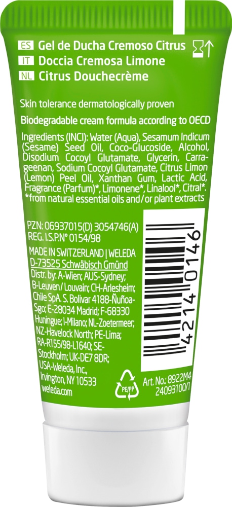 Weleda Refresh Erfrischungsdusche Citrus 20 ml Duschgel