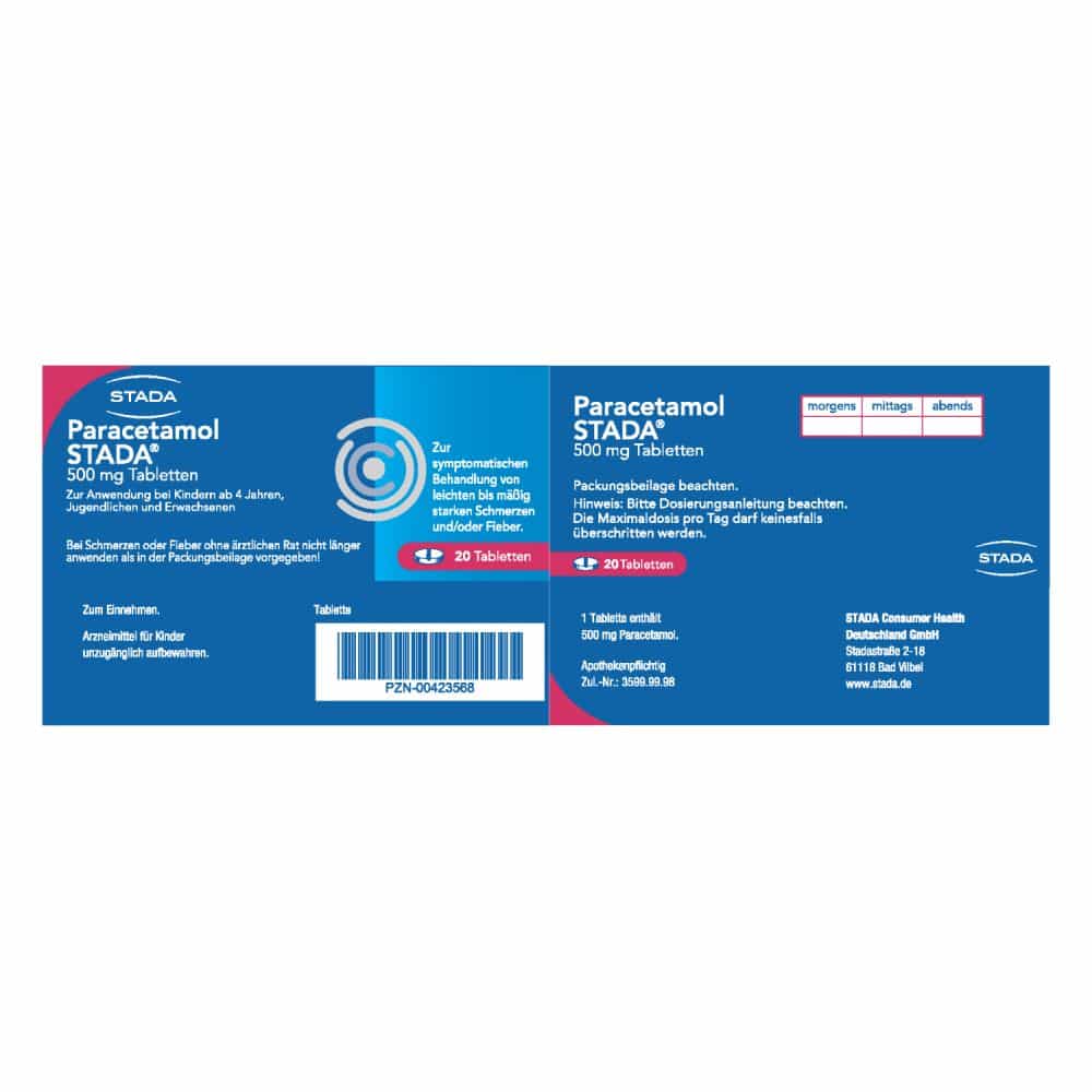 Paracetamol STADA 500 mg  20 St Tabletten