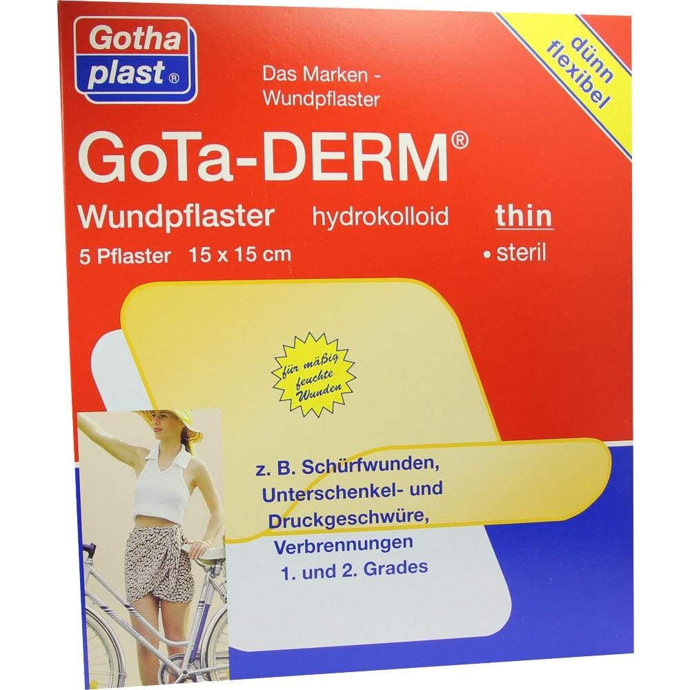 GOTA DERM Hydrokoll.Pfl.15x15 cm 5 St Pflaster