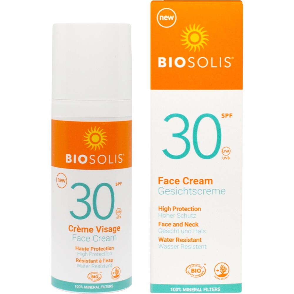 BIOSOLIS Bio Sonnencreme Gesicht Anti-Aging LSF 30  50 ml Creme
