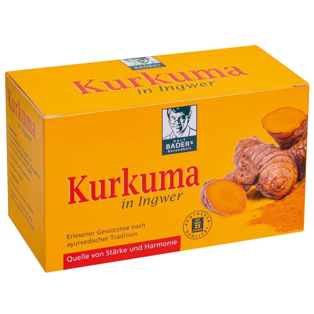 Kurkuma in Ingwer Tee 20 St Filterbeutel