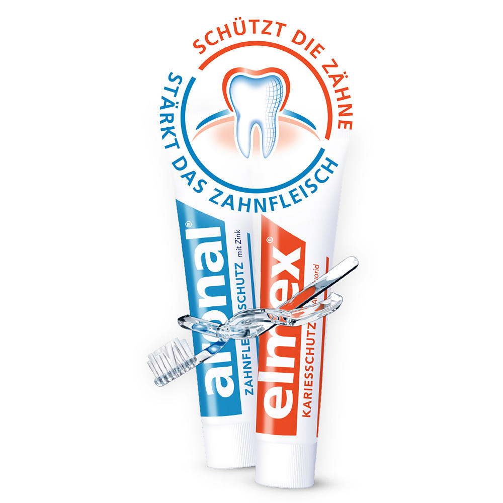 aronal & elmex DOPPEL-SCHUTZ Zahncreme 2X75 ml Zahnpasta