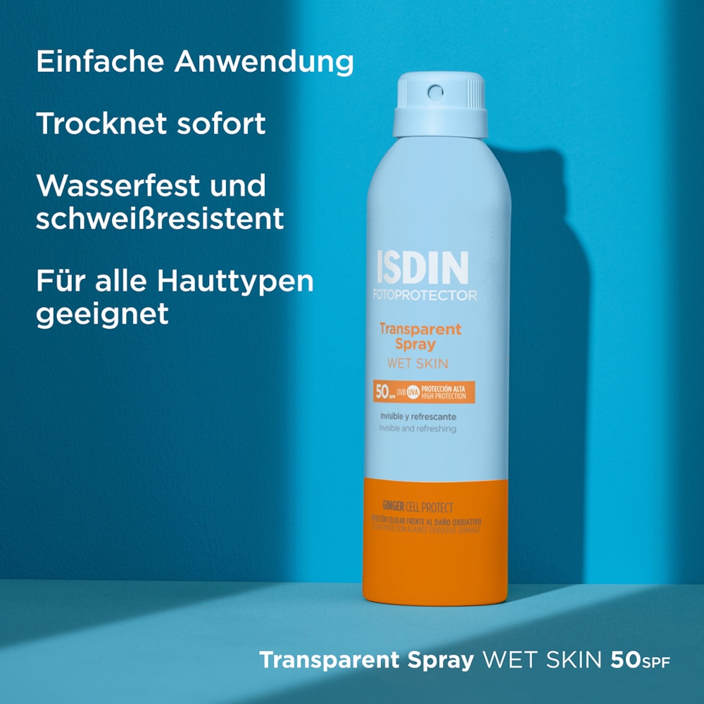 ISDIN Fotoprotector Transparent Spray WET SKIN LSF 50 250 ml Spray