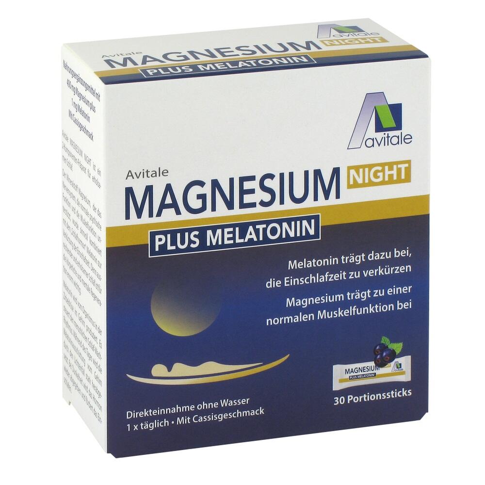 Avitale MAGNESIUM NIGHT Plus Melatonin 30 St Pulver