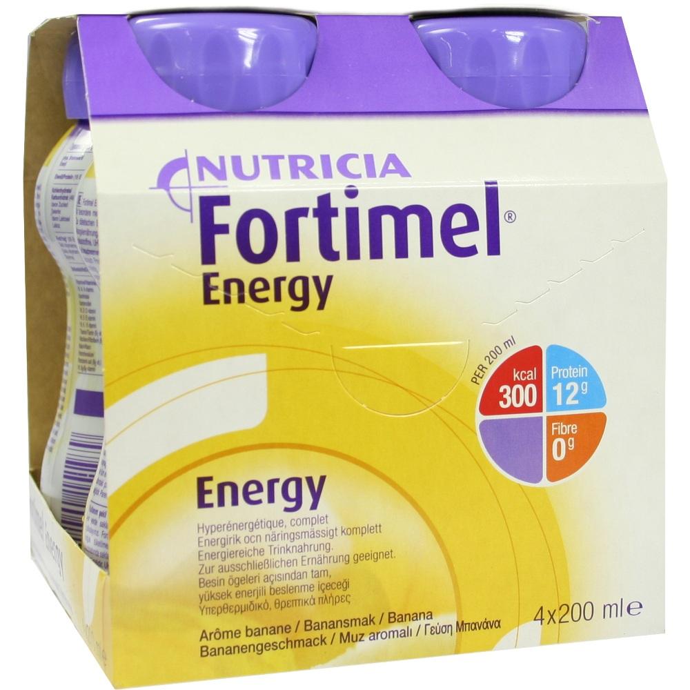 Fortimel Energy Trinknahrung Banane 4X200 ml Flüssigkeit