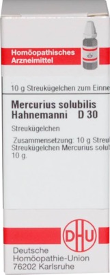 MERCURIUS SOLUBILIS Hahnemanni D 30 Globuli 10 g Globuli