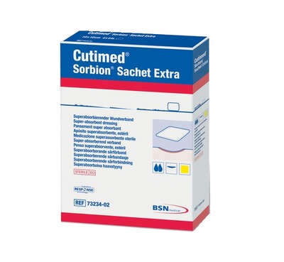 SORBION Cutimed Sachet Extra Wundaufl.10x20 cm 5 St Pflaster