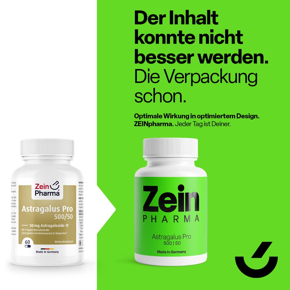Zein Pharma Astragalus Pro 500/50 60 St Kapseln
