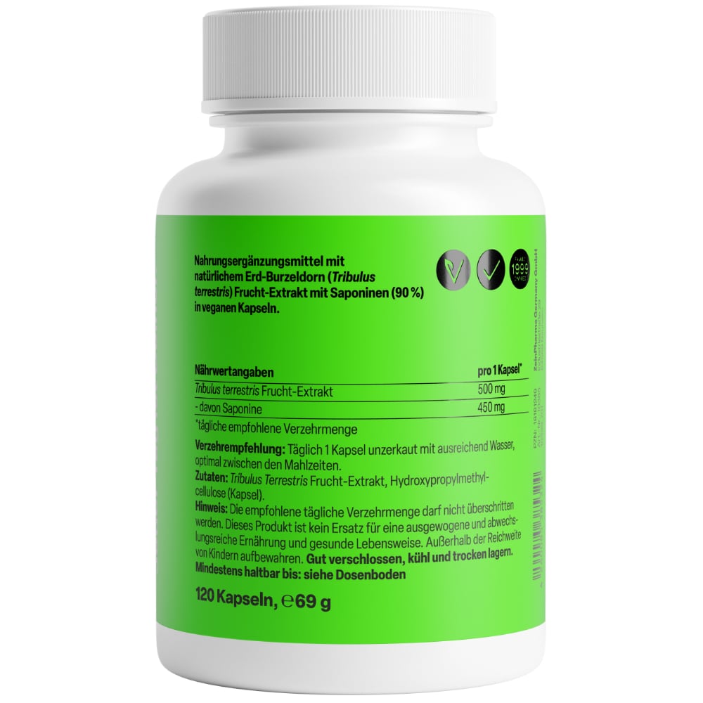 Zein Pharma Tribulus Terrestris Extrakt 500 mg 120 St Kapseln