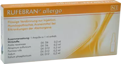 RUFEBRAN allergo Ampullen 10 St Ampullen