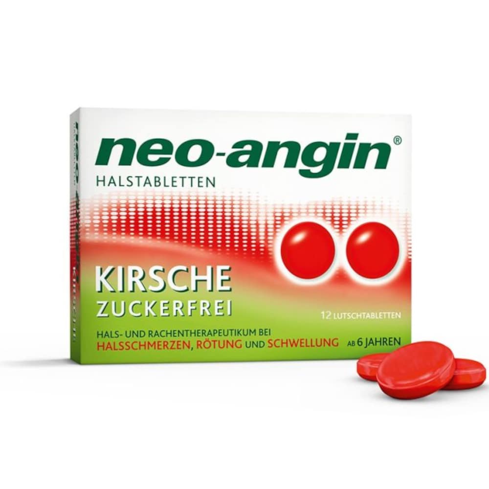 neo-angin HALSTABLETTEN KIRSCHE ZUCKERFREI 12 St Lutschtabletten