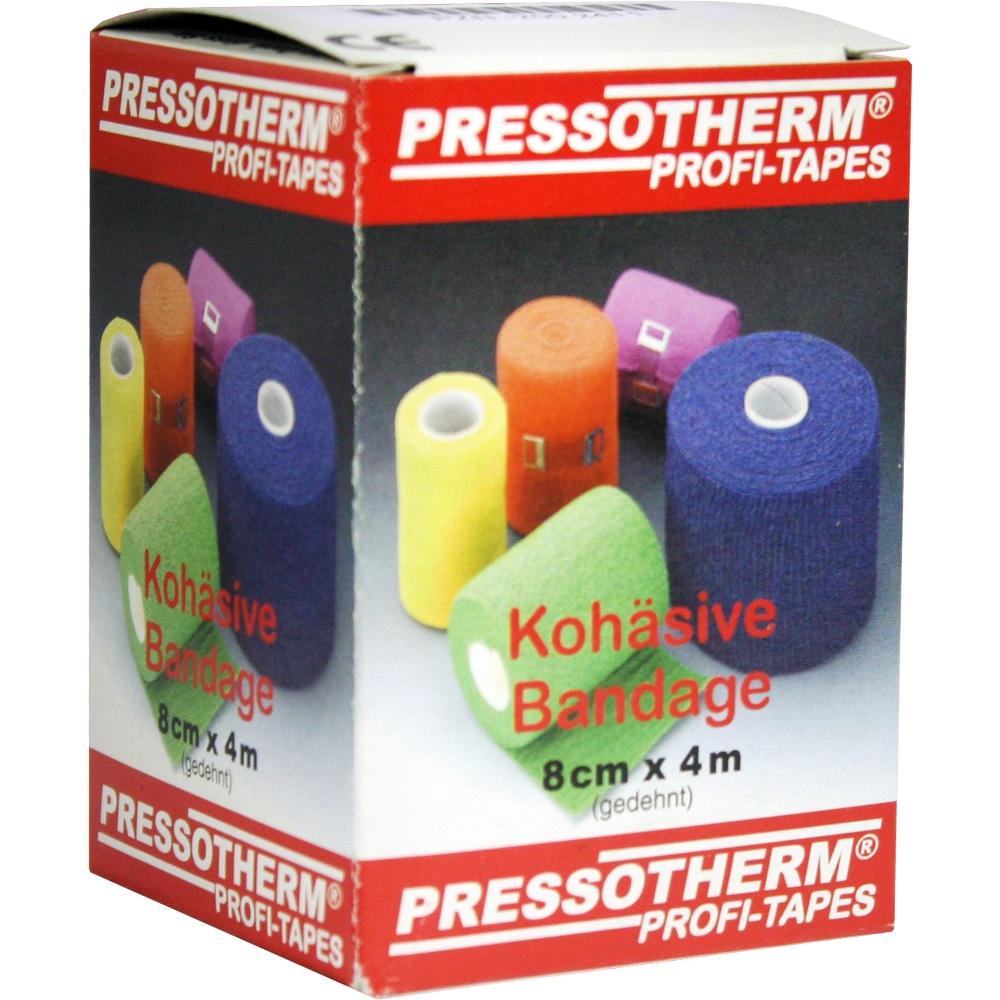PRESSOTHERM Kohäsive Bandage 8 cmx4 m grün 1 St Binden