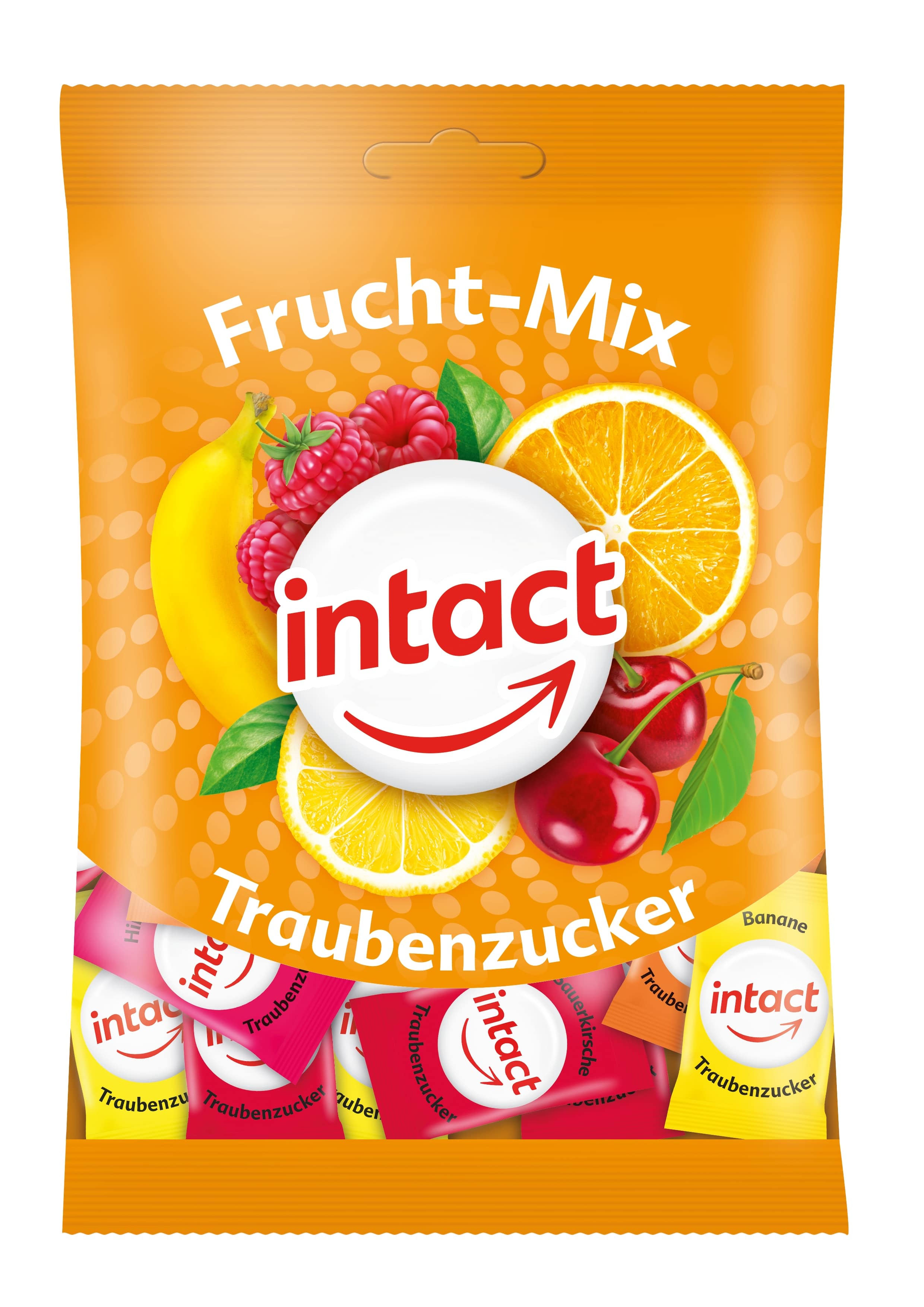intact Traubenzucker  Frucht-Mix  100 g Bonbons