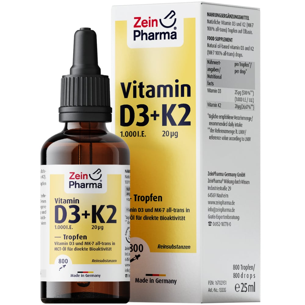 Zein Pharma Vitamin D3 + K2 Tropfen  25 ml Tropfen zum Einnehmen